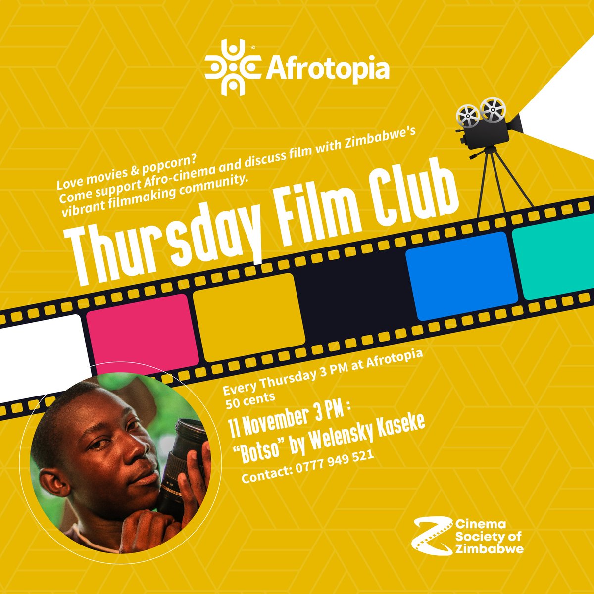 AfrotopiaZw's tweet photo. Ever heard about #KutandaBotso? Join the #ThursdayFilmClub this week as we watch #Botso. It’s a movie about Tonde who hits his mother and starts to live a life of nightmares where he couldn’t tell whether it was a dream or it was real. #TFC https://t.co/uAzXXkuBPS