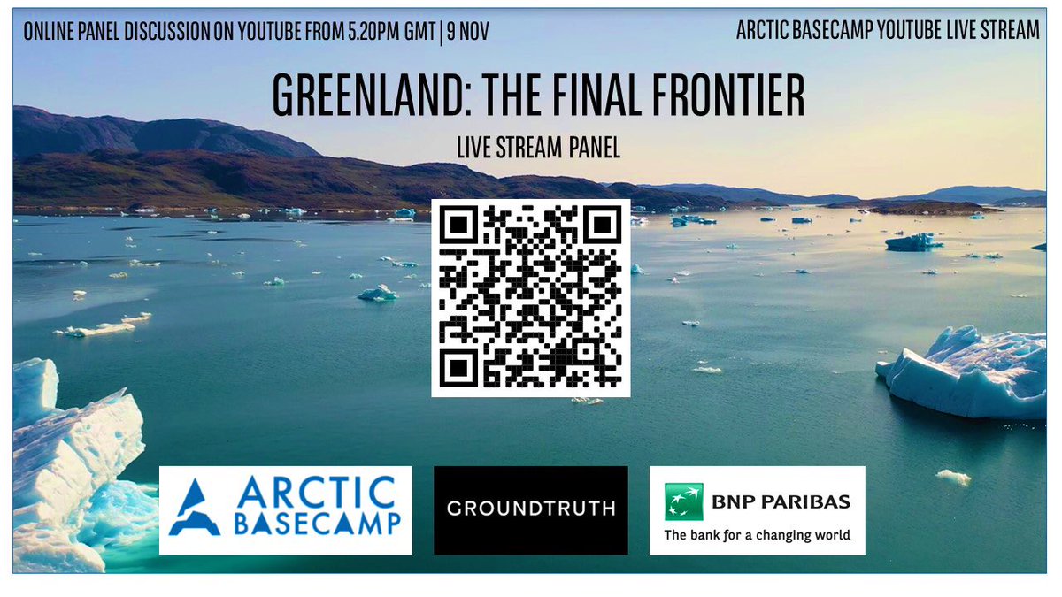Join the live stream this afternoon on <a href="/ArcticBasecamp/">Arctic Basecamp</a> YouTube of the #TeamUmiaq <a href="/GROUNDTRUTHGear/">GROUNDTRUTH Global</a>  expedition #cop26 panel featuring @GenerationCO2, <a href="/Sarisher_Mann/">Sarisher</a> &amp; <a href="/mads_ocean/">Mads St Clair</a> - youtube.com/channel/UCGrWS…