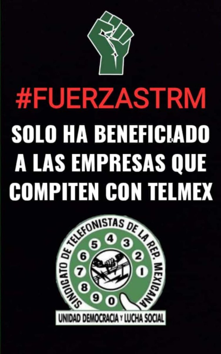 javireyes_potro's tweet photo. #OrgullosamenteTelefonista 
#EnDefensaDelCCT
#FuerzaSTRM
@lopezobrador_ @STRMnoticias @Telefonistas @LuisaAlcalde
Vamos con todo el ánimo posible, JTA
" UNIDAD, DEMOCRACIA Y LUCHA SOCIAL ". https://t.co/9mod2UQrqA