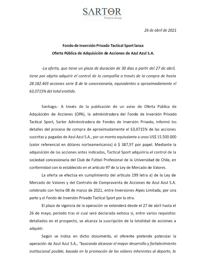 Pip3Noticias's tweet photo. 1. Tactical Sports

1.1 Sartor Finance Group 90%
1.2 Máximo Accionista 17%
1.2.1 Atlas Private Equity🇺🇸

2.1 2Do Máximo Accionista 10%
2.2 Michael Clark Varela 🇨🇱

Tanto que se habla de que no se sabe quienes son los dueños... Bueno, es por esto. Dentro del 90% perteneciente a... https://t.co/OJpp3yg9wD