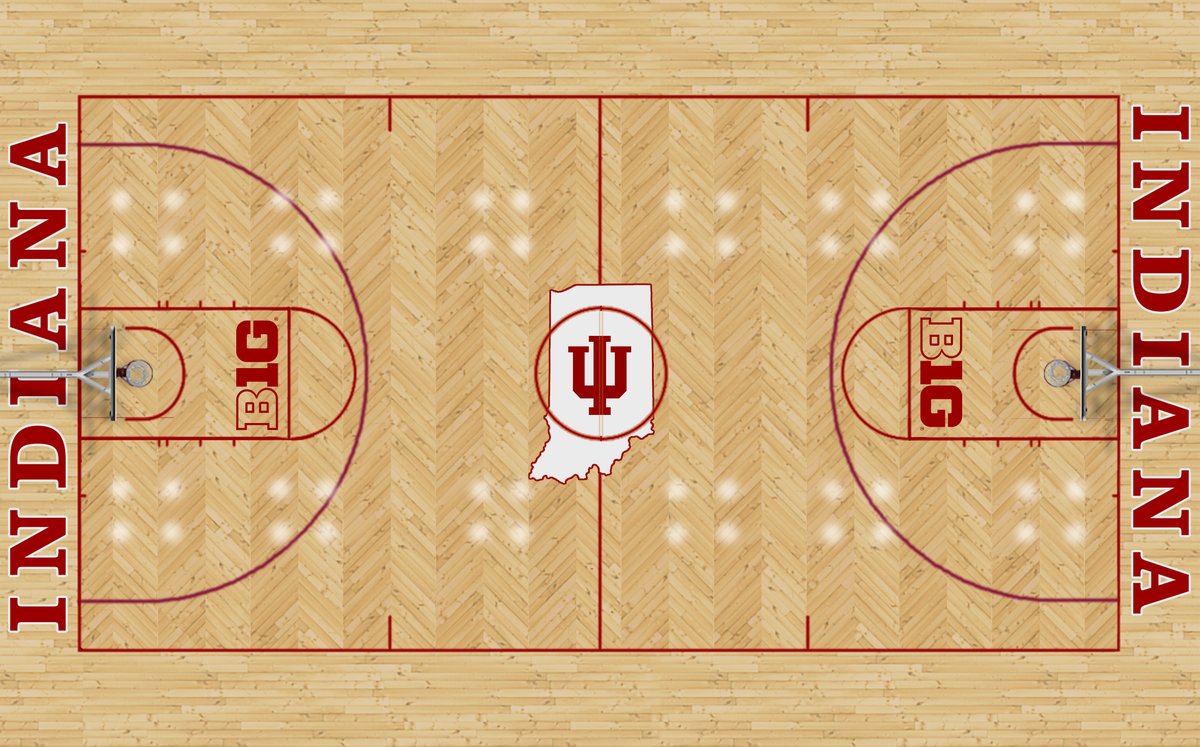 Candy stripe the hall! Should Indiana refinish Branch McCracken court with a candy stripe wood pattern? #iubb ⚪️🔴⚪️🔴