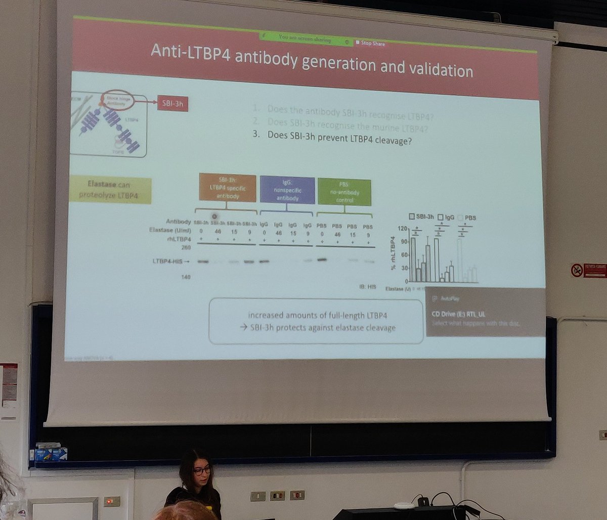 PhD_DSB_UniPD's tweet photo. First #journalclub of the year, finally back in presence! Our third year PhD student @cioccarelli_c presented a @ScienceTM paper titled:
"Anti-latent TGFbeta binding protein 4 antibody improves muscle function and reduces muscle fibrosis in muscular dystrophy" https://t.co/zevHV1sijj