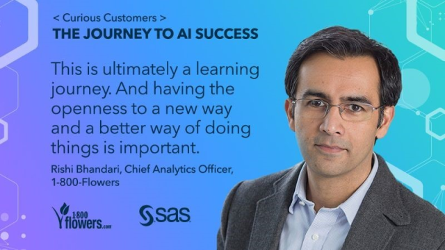 In this interview, Rishi Bhandari, the Chief Analytics Officer of 1-800-Flowers provides advice on how to be an effective leader for organizational #AI implementation. Take a look! <a href="/SASsoftware/">SAS Software</a> bit.ly/3BURHLL