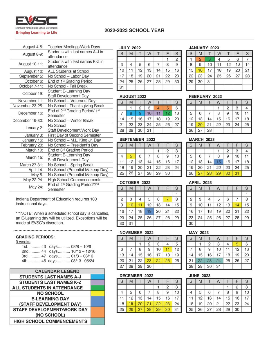 2022-2023 SCHOOL CALENDAR APPROVED

At last night's School Board meeting, the 22-23 school calendar was approved. Next year's calendar includes a soft start which was well received the last 2 years. This calendar is based on 180 instructional days required by the state of Indiana