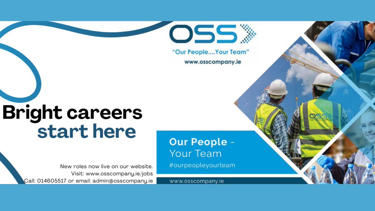 OSS are currently recruiting for two roles in our head office: a Human Resource Generalist and a Payroll Administrator If you or someone you know is interested in this work, find more information and apply here! osscompany.ie/jobs/ #recruitment2021 #hiring #openroles