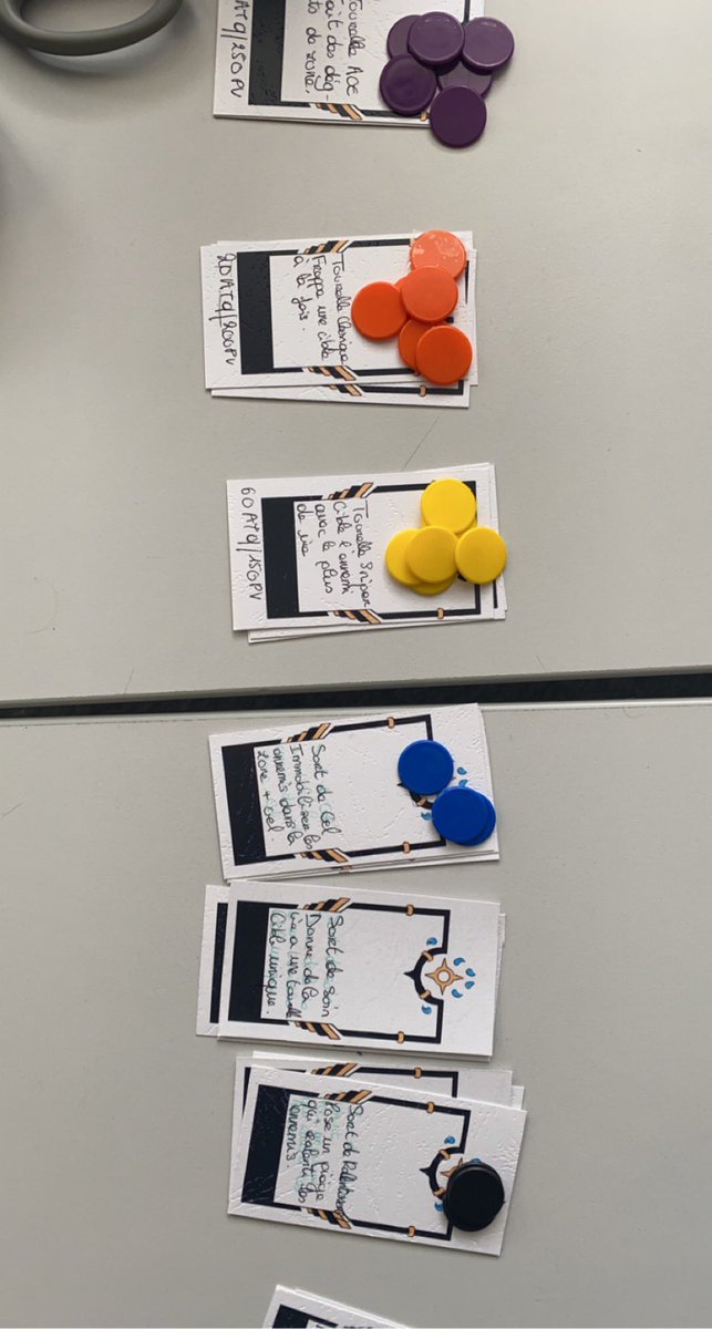 DeckDefense's tweet image. Hier nous avons travaillé sur le prototype Papier.

Il a ainsi été testé par des volontaires pour avoir des retours sur le Game Design 

Entre autre la gestion de la difficulté, du nombre d'ennemi à envoyer, comment composer son deck....

#gamedesign #protopaper #game #deckgame