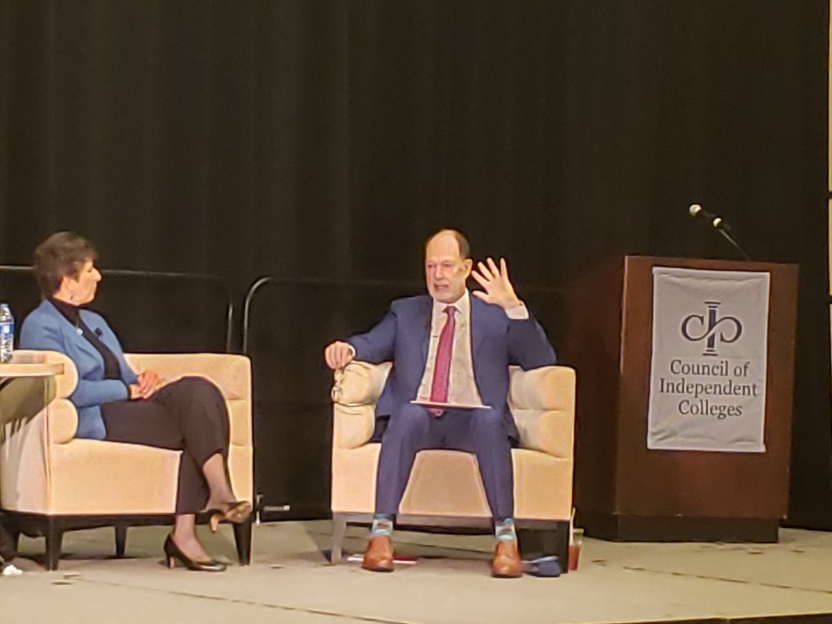 JamesStascavage's tweet photo. @CICnotes #2021CAOI is winding down with a closing plenary moderated by @NASPApres that explores the thorny issues facing CIC institutions and higher ed. #collaboration @NASPAtweets https://t.co/GZ3llnpPTe