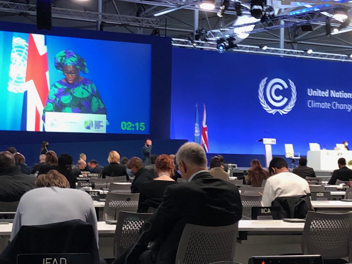 'I and my delegation expect nothing less than tangible commitments that are consistent with 1.5 deg C. It is time to act now.' Vice President Isatou Touray of Gambia. #COP26