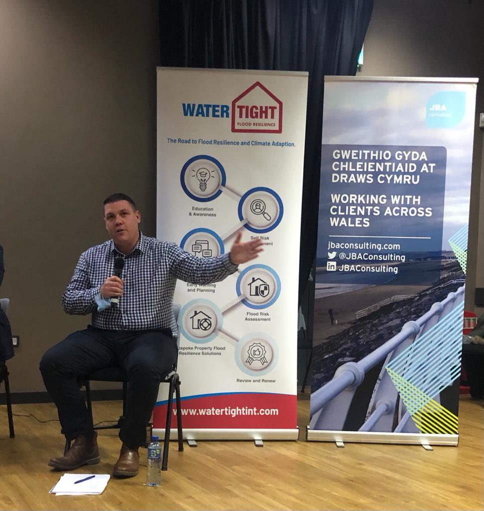 Today we attended @ColegyCymoedd for the Treforest Climate Adaptation Event where we discussed the impact of Storm Dennis, flood resilience, insurance and climate adaptation.

Thank you to all speakers &amp; attendees 👏 .

#RoadToResilience #ClimateAdaptation