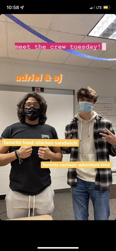 brandonlinkcrew's tweet photo. meet the crew tuesday this week is adriel &amp; aj! #BHSCrew https://t.co/jVKV1L2KKX