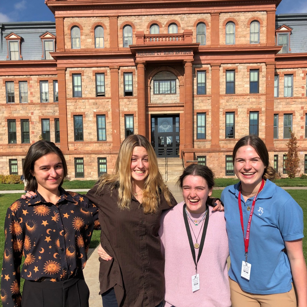 RegisJesuitHS's tweet photo. Congratulations to Camila Rodriguez Yanez '22, Carly Fischer '23, Claire Mann '23 and Lucy Coughlon '23 for qualifying for the prestigious Colorado All-State Choir! In January, these talented Canta Belles will work with college professors to perform advanced music. #RJCreates https://t.co/txpdV2fvP6