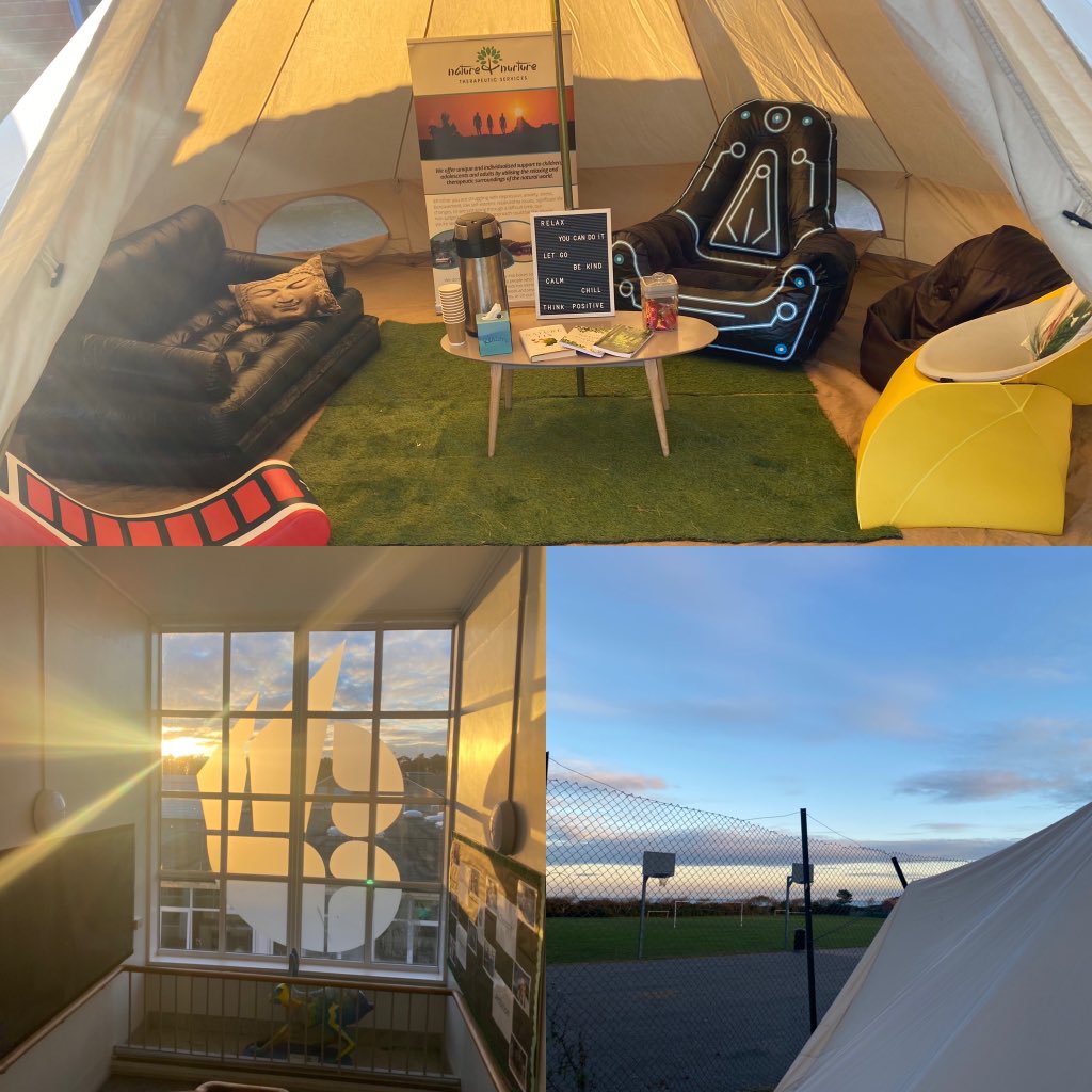 The pupils &amp; staff <a href="/CreativeEdTrust/">Creative Education Trust</a> Caister Academy were really chuffed with their new Bell tent therapeutic space for our well-being sessions with them #YoungPeoplesMentalHealth #StrongerTogether #BeKind