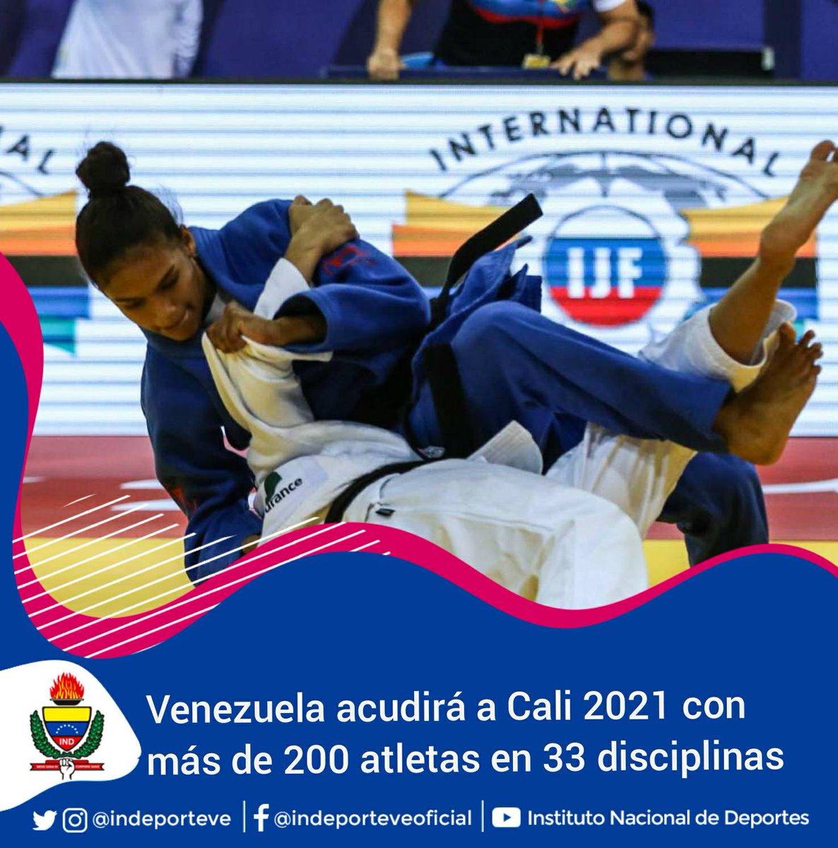 INDeporteVE's tweet photo. #PagWeb || Una delegación integrada por poco más de 200 atletas en 33 disciplinas representará a Venezuela en los I Juegos Panamericanos @CaliValle2021 evento que constituye el primer escalón del ciclo olímpico a París 2024. 👉🏼 https://t.co/aB5hjcUNIG 👈🏼 #GrandeVzla https://t.co/b8umjk7ScS