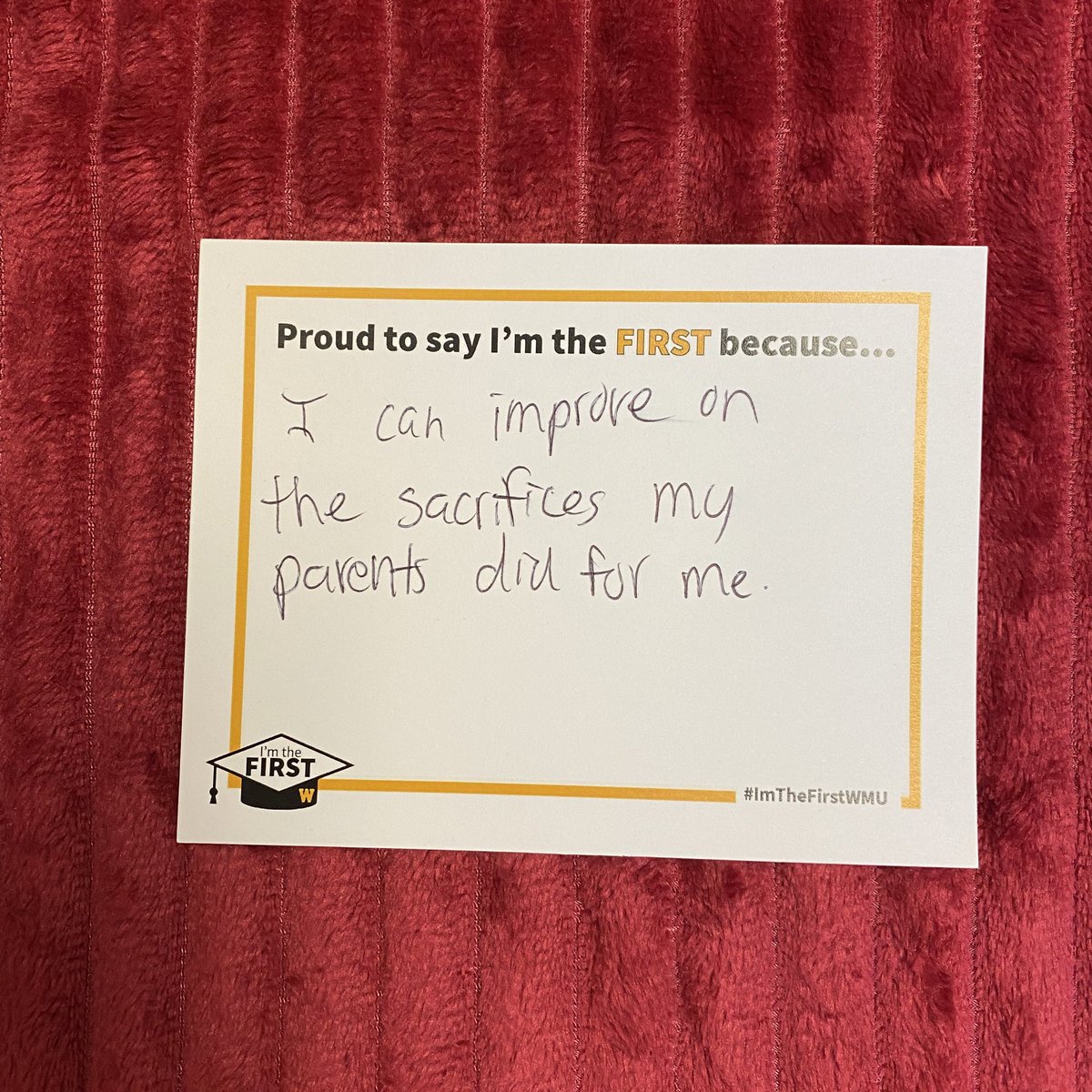 wmutriossp's tweet image. Here are some reasons why first generation college students here at Western Michigan University are proud to say “I’m the first!” 😁 #ImTheFirstWMU (1/2)