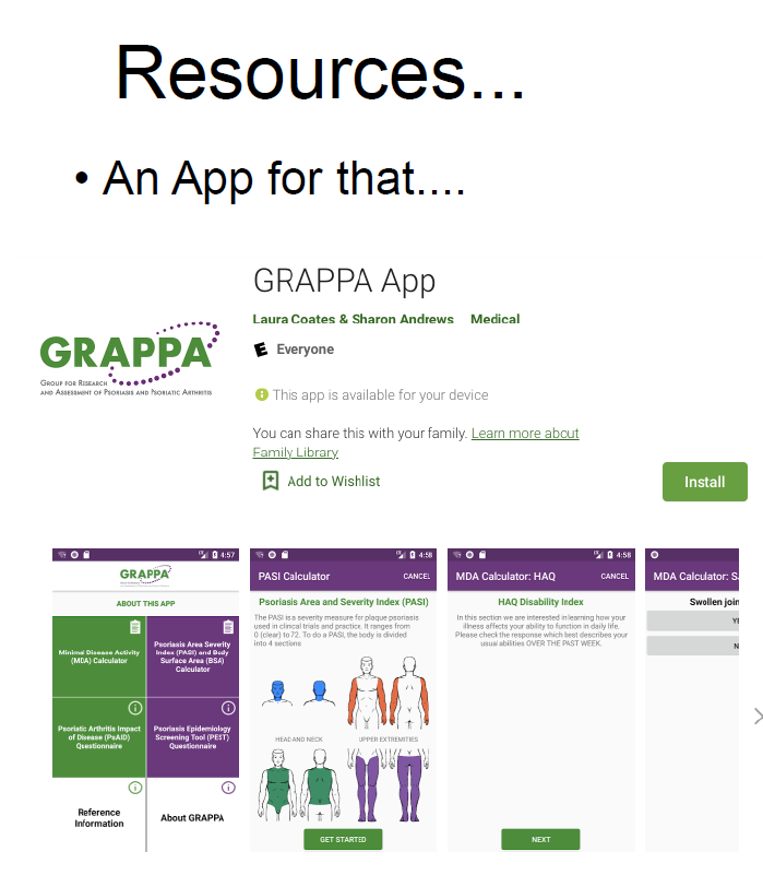 The AxSpA and PsA clinical evaluation scientific session was great! We must measure to give our patients the best standard of care. 
We have you covered with an App for this.
#ACR21 #GRAPPA <a href="/AlexisOgdie/">AlexisO</a>