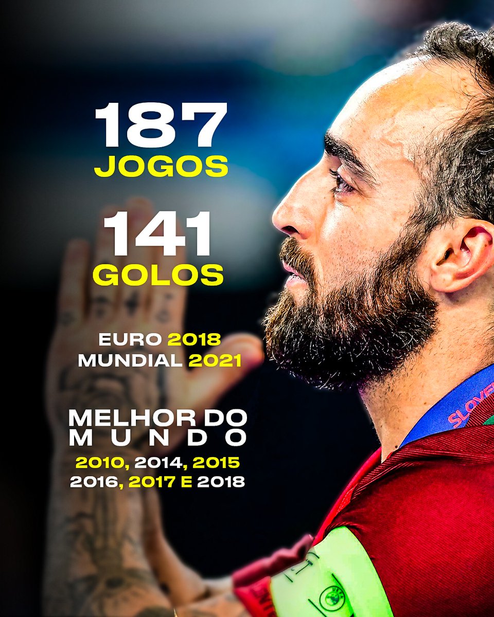 𝐋𝐄𝐍𝐃𝐀 🇵🇹 O melhor jogador de sempre de Futsal retirou-se hoje da seleção. Obrigado por tudo, mágico Ricardinho!