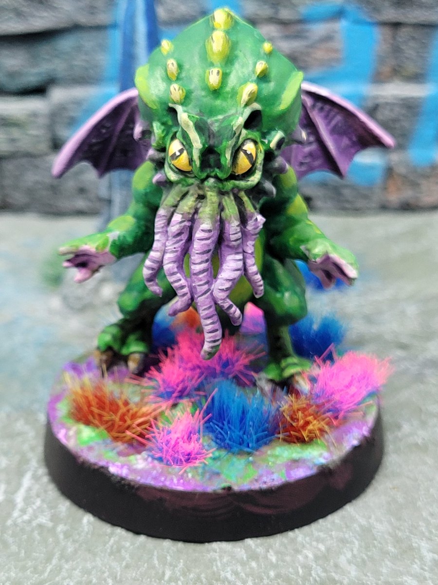TheBaldGM's tweet photo. Praised be Cthulhu... eurh I mean Hello Lou.
Another Bonesylvanian finished for @MordorPaint from @Goblins_Mordor .
And I am glad I bought some Gamers Grass from #sceneryworkshop. It just makes the base. https://t.co/p6u606uDLj