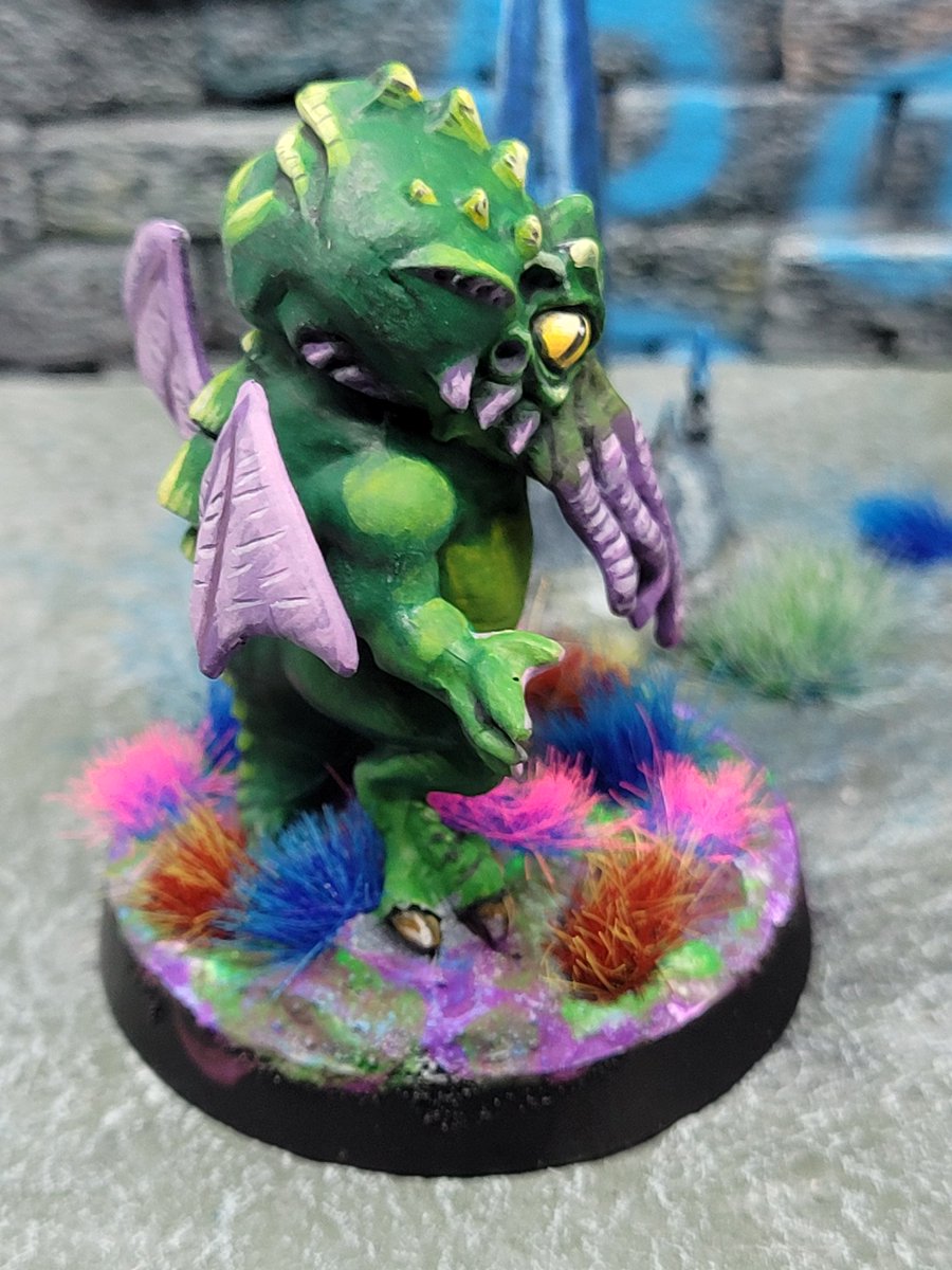 TheBaldGM's tweet photo. Praised be Cthulhu... eurh I mean Hello Lou.
Another Bonesylvanian finished for @MordorPaint from @Goblins_Mordor .
And I am glad I bought some Gamers Grass from #sceneryworkshop. It just makes the base. https://t.co/p6u606uDLj