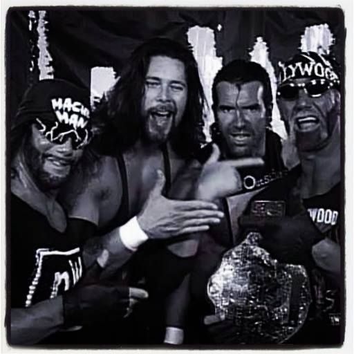 Lessthan2000's tweet photo. The most significant event in #prowrestling history...at Bash at the Beach 1996.  #HulkHogan turned heel and formed the #nWo.

#wcw #90swrestling #kevinnash #scotthall #bashatthebeach1996 https://t.co/qPhjdT9eEr