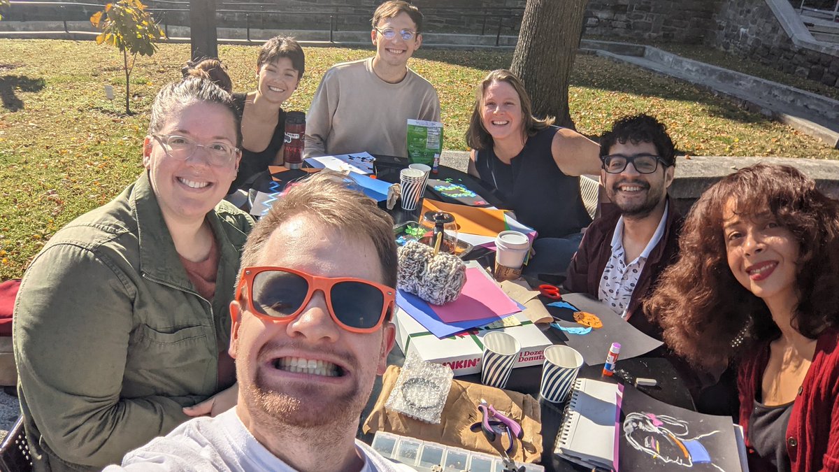 kpmercier's tweet photo. #CarnavalLab doing arts and crafts in lab meeting this week! https://t.co/C3BmHAxfYc