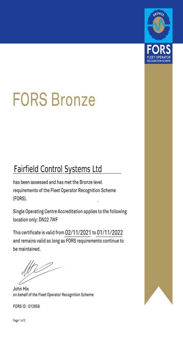 Fairfield Control Systems tweet media