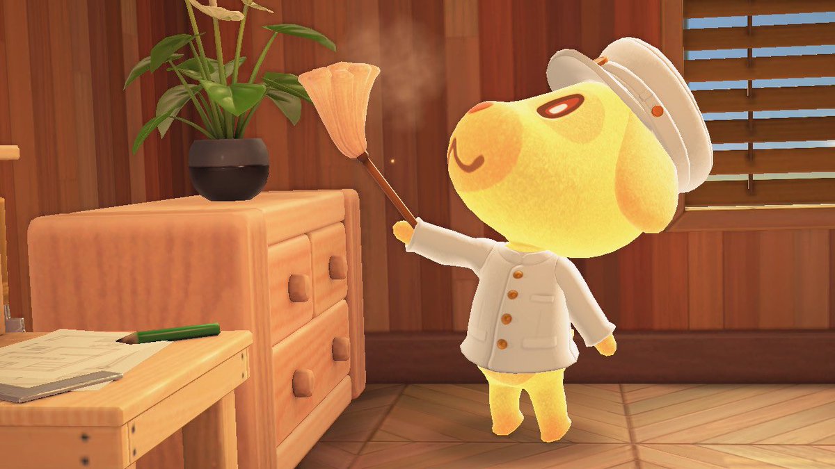 momodokii's tweet photo. Goldie says clean your house in style  besties 

#ACNH #ACNHUpdate #AnimalCrossing https://t.co/IlEgZ286Yr