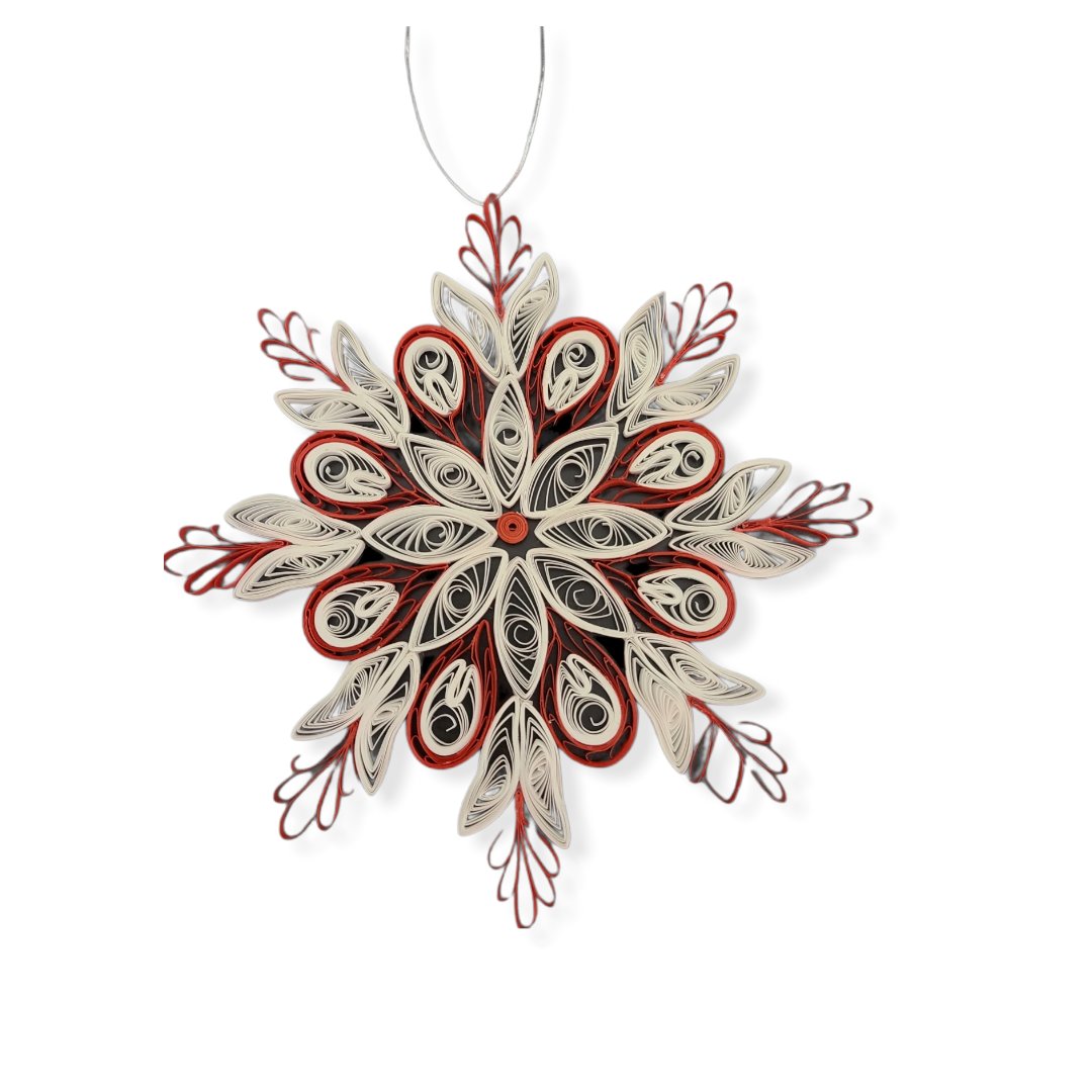 PinkTigerPets's tweet photo. This just in!!  Handmade Quilled Paper Snowflake Ornament.  Such a unique item but there are only a limited quantity. #Christmas #christmasornament @paperart @paperquilling #notonaboat #shopsmall  https://t.co/Obb5v3Hxfm https://t.co/T7pX8AED1W