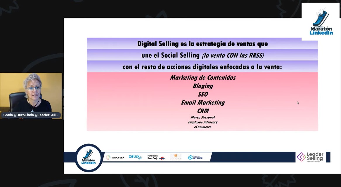 BeatrizCasalod's tweet photo. Disfrutando al ver a Sonia @LeaderSelling en #maratonlnkd
El #DigitalSelling no es vender en redes sociales sino con las #RedesSociales #iLikeCommunityManager #iLike360 https://t.co/TGZ1QZLLsa