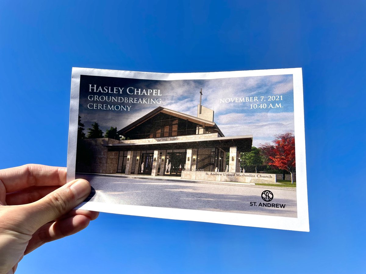 GFFChurchWorks's tweet photo. It was a great privilege to celebrate the groundbreaking for the new Hasley Chapel at St. Andrew United Methodist Church yesterday. The weather was perfect for this special event honoring Reverend Robert Hasley. https://t.co/gdfq79Uib8