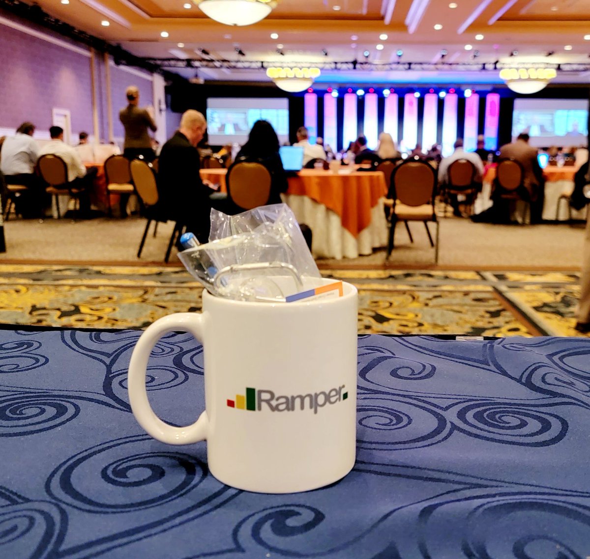 techiconinc's tweet photo. There is a wonderful conversation happening in the final session of @ACTIAC #ImagineNationELC The Ramper team is here, so stop by to pick up some swag before you go home.

#ramper #fedramp #automation https://t.co/7mBrsOxnkm