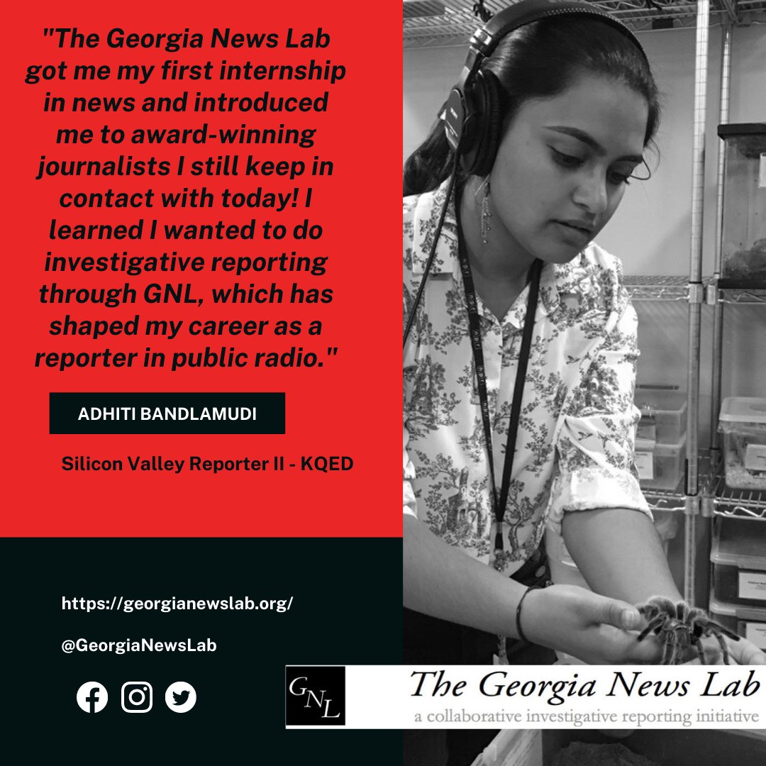 GeorgiaNewsLab's tweet photo. @oddity_adhiti is a @GeorgiaNewsLab alumn. Support other young, journalists like her. Contributions are doubled by #NewsMatch, here: https://t.co/GMcDzbHIBc https://t.co/WD8xk2Xp87