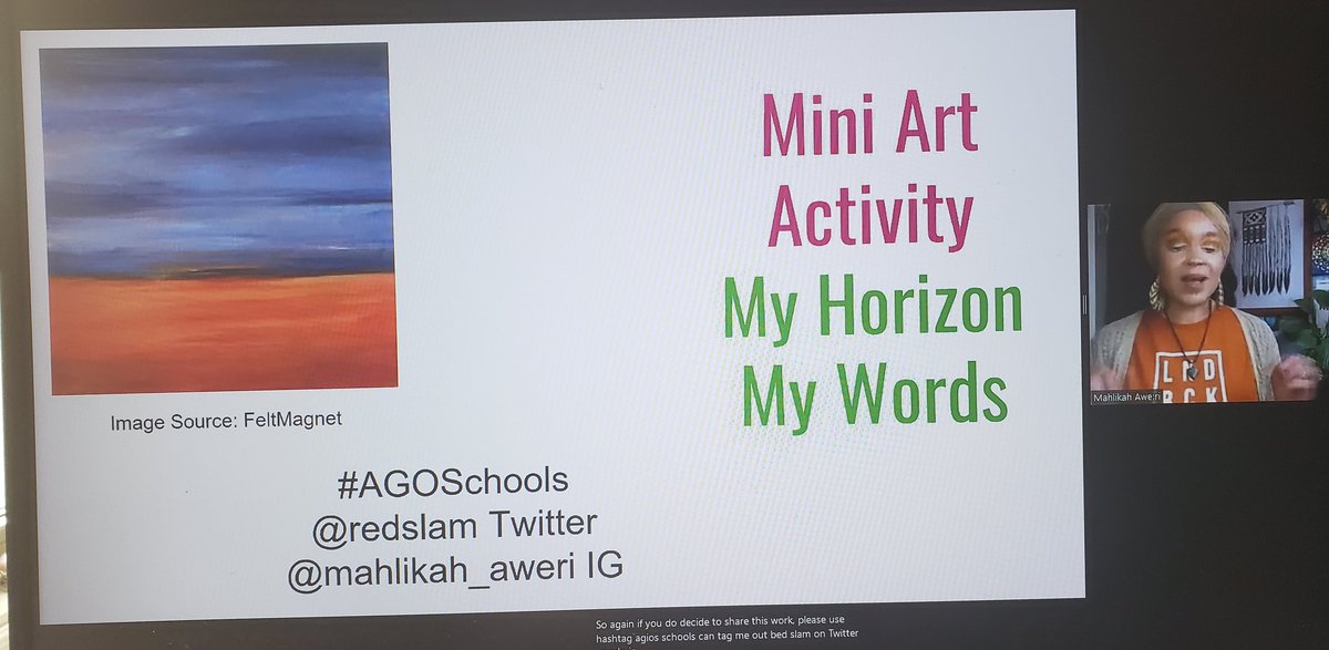 MsAmandaLong's tweet image. This morning @MsLemickGrade7 and I brought our classes together for an Indigenous Art and Artists presentation with @agotoronto Fantastic reflection and analysis on a variety of pieces. Can't wait to see the students' work!!  @DDSBatHome7to8 @RedSlam #AGOSchools