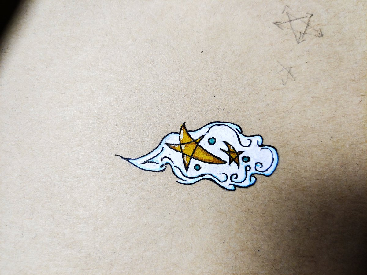 一个打着灯摸的小图案|･ω･｀)