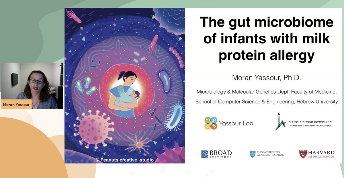 MicrobiomeVIF's tweet photo. Selected Talk #3 
@MoranYassour from the @HebrewU talking about: 
"The #gut #microbiome of #infants with #milk #protein #allergy "

#MVIF #breastfeeding #interest #microbiomepeople https://t.co/Z55IqHhWCu
