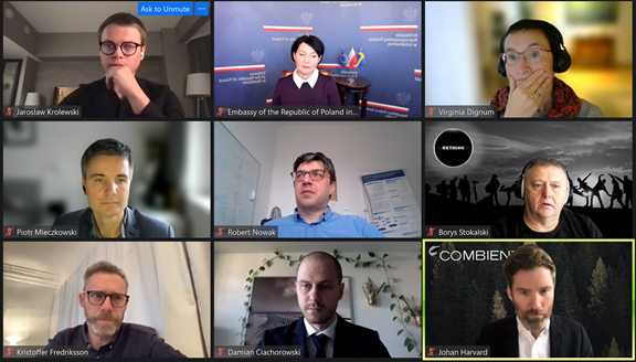 PLinSweden's tweet photo. 👏👁️Thank you all so much for your great input @ webinar "Artificial Intelligence - opportunities for business co-operation between 🇵🇱 Poland and 🇸🇪 Sweden", good energy and view on barriers, threats, challanges but also possibilities and responsibilities. https://t.co/0k6oa6isib