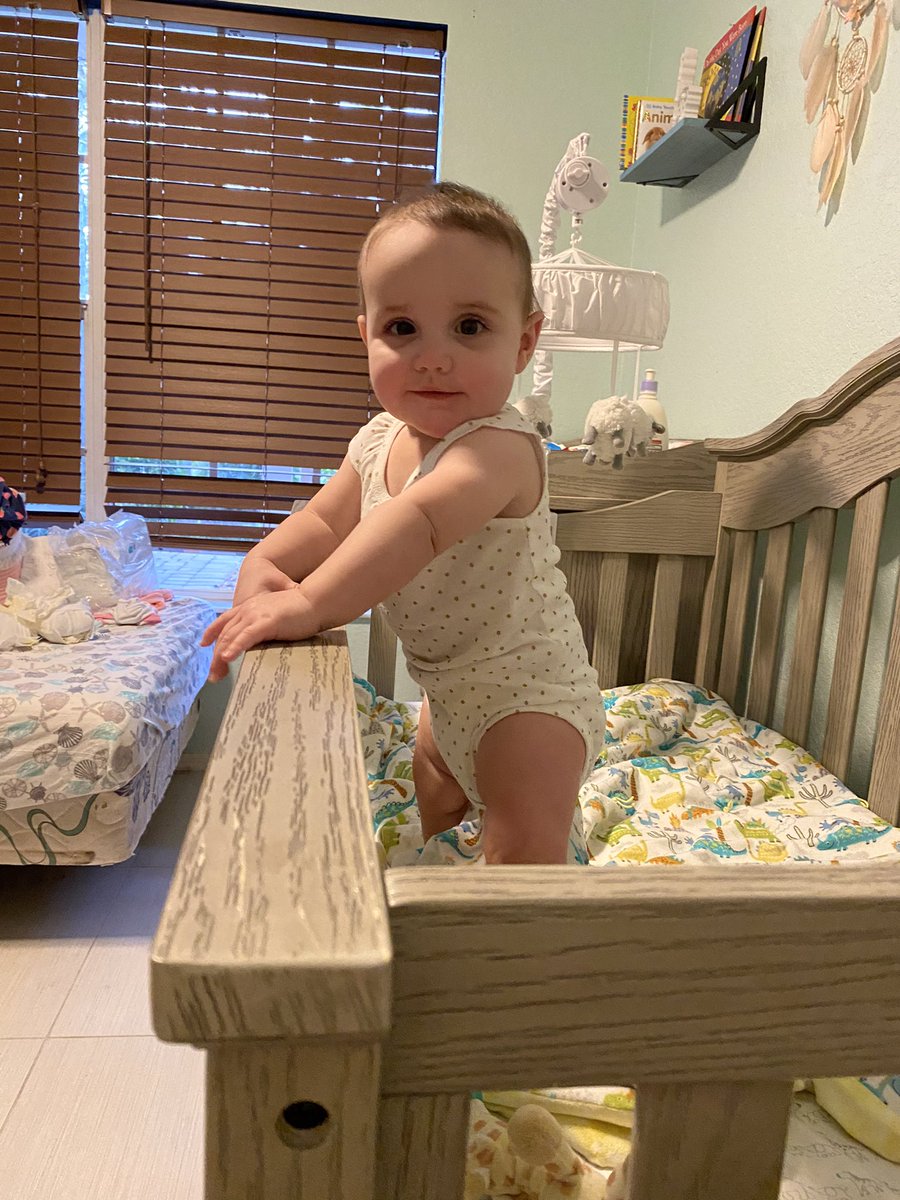 CoachNelson23's tweet photo. 8 months and ready to go!! ๐ ๐๐๐ #goesbyfast #girldad #lowerthecrib https://t.co/x3FihmcSN9