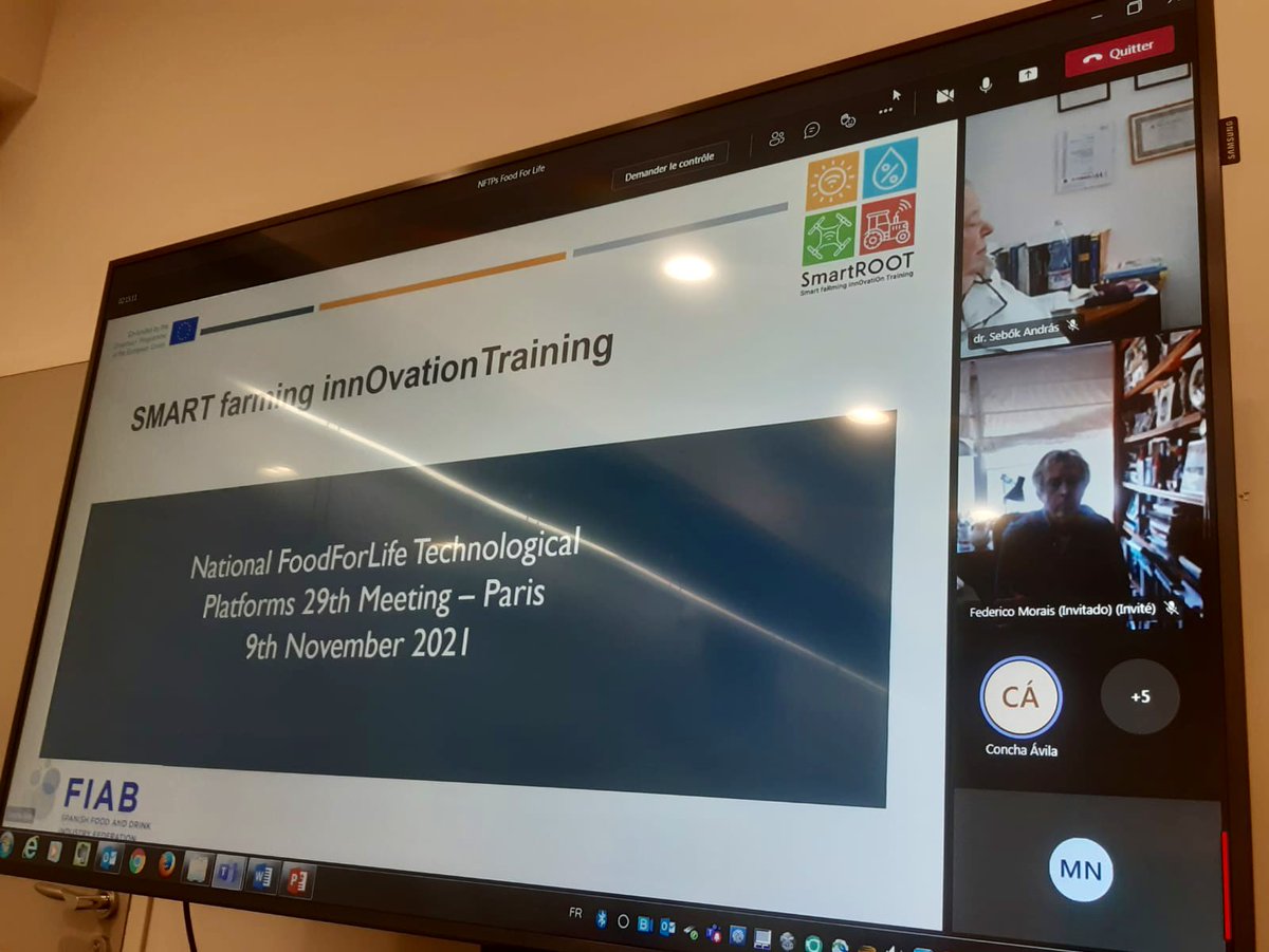 Food4LifeSPAIN's tweet photo. 🆕 El equipo de la #PTF4LS asiste hoy en Paris a la reunión Europea 🇪🇺 de las NFTPS - Red de Plataformas Tecnológicas (https://t.co/6l2j5JFO4R).
Se presentan iniciativas tales como los premios #INGENIAstartup y el proyecto @SmartRootProje1 👈👌🏼 https://t.co/bKtbHYKdN8