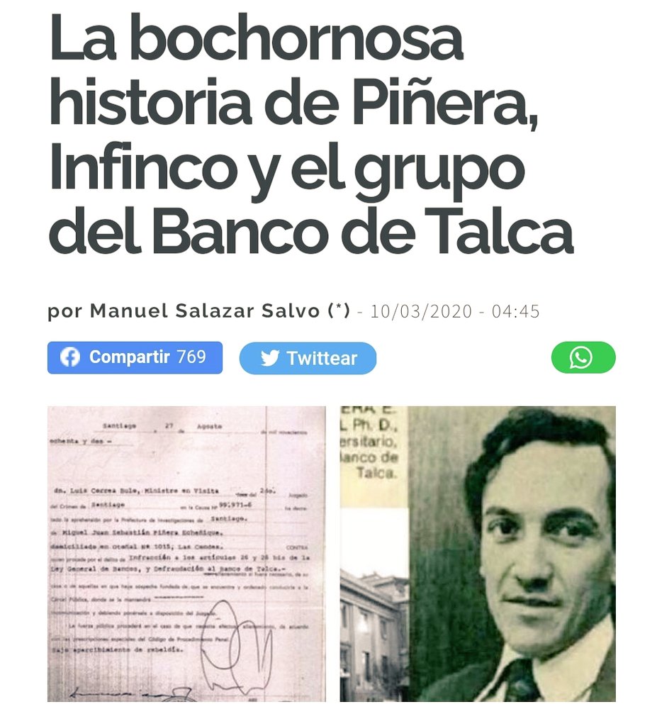 jtroncosop's tweet photo. Mas que una #AcusaciónConstitucional por la venta de #dominga es una acusación que todo Chile sabe y se arrastra desde el Banco de Talca...una tras otra, una tras otra. Piñera Impunemente fue Presidente 2 veces...si 2 períodos de Impunidad llegan a su Fin, Gracias Totales. https://t.co/OSXBgiZmSz