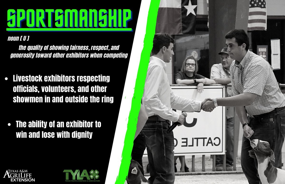 tx4hlivestock's tweet photo. Regardless of your placing, it is important that you display good sportsmanship in and outside the show ring #texas4h #showgoats #stockshowlife #stockshowkids #stockshow https://t.co/MnizAdixku