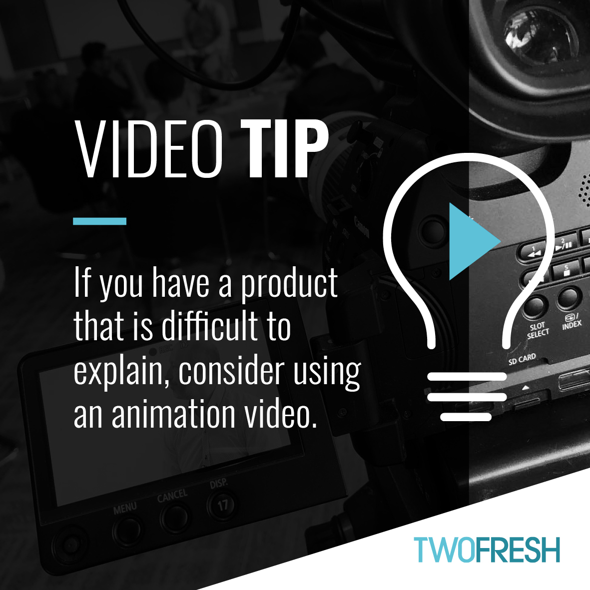 two_fresh's tweet image. ⭐📹 TWOFRESH VIDEO TIP 📹⭐

Finding it hard to explain your product? Make complicated information easier to follow by using animation 👾 

#twofresh #videotips #explainervideos #animation #videomarketing #videoproduction #videocontent