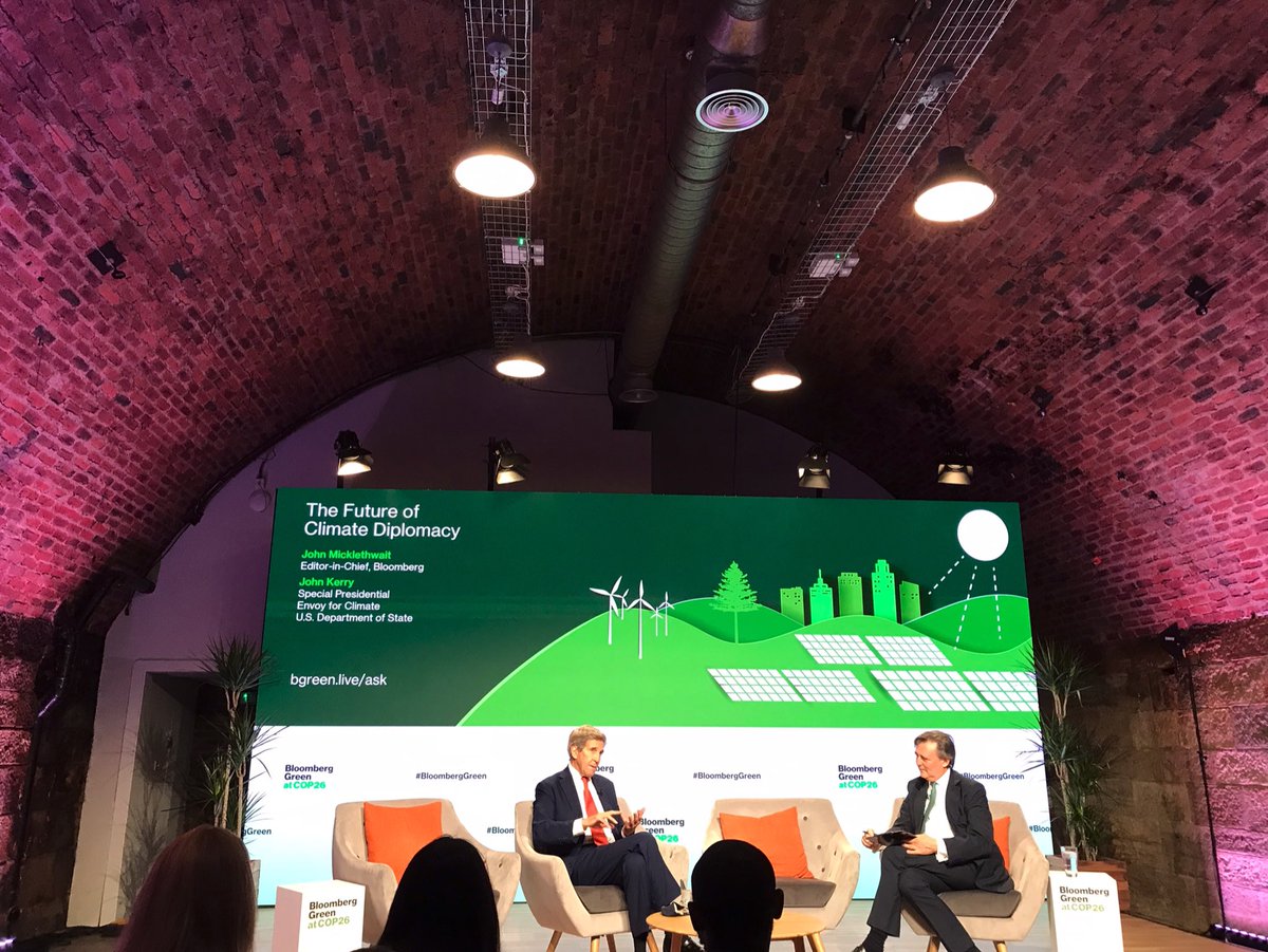 Michele_Laird's tweet photo. “COP is not just defined by the NDCs.” Businesses are setting and acting on commitments and markets are also a critical component. “The only way we’re going to win this battle is to bring the private sector to the table,” says @JohnKerry #ClimateChange #COP26 #ClimateFinance https://t.co/G1AmnRG4xU