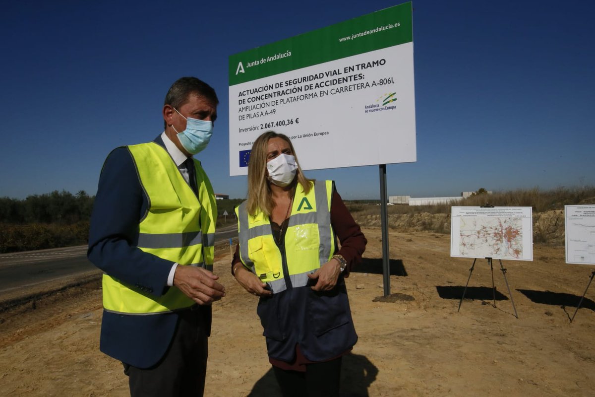 marifrangr's tweet photo. Las obras de ampliación de la carretera de #Pilas a la A-49, iniciadas hoy, no sólo aportarán soluciones a una vía con numerosos accidentes, sino que contribuirán al desarrollo de la industria de esta zona del #Aljarafe. 

#AndalucíaEnMarcha #SeguridadVial #Cumplimos @AytoPilas https://t.co/4sL3k1fRLe