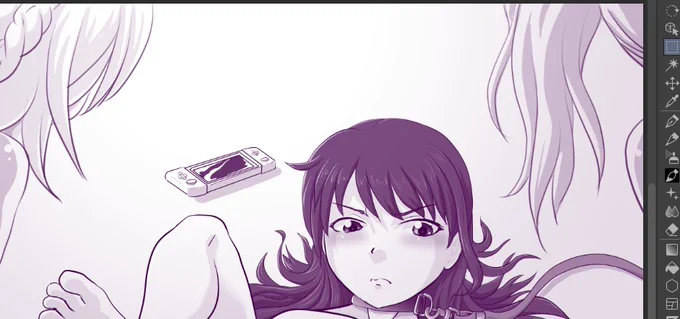 手慰みのアレな落書きだったけど、何となくざっくり仕上げました。単色だけど。

せっかくだから、あんまり稼働してないヒミツの場所にでも上げておこうかと。 