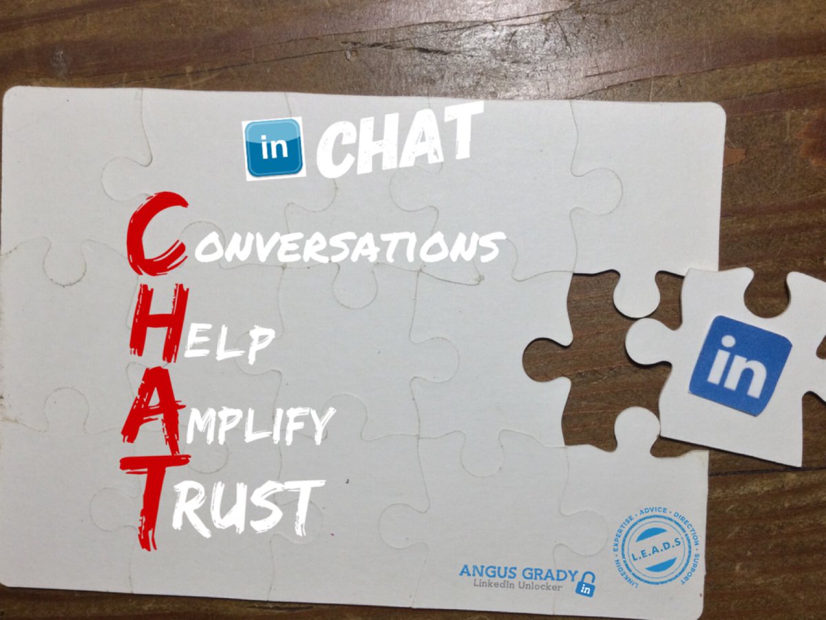 AngusGrady's tweet photo. Talk is cheap conversations priceless.
Third chat this morning with a prospect and now delivering #LinkedInUnlocking training to another membership organisation #marketing https://t.co/CPSgNslh96