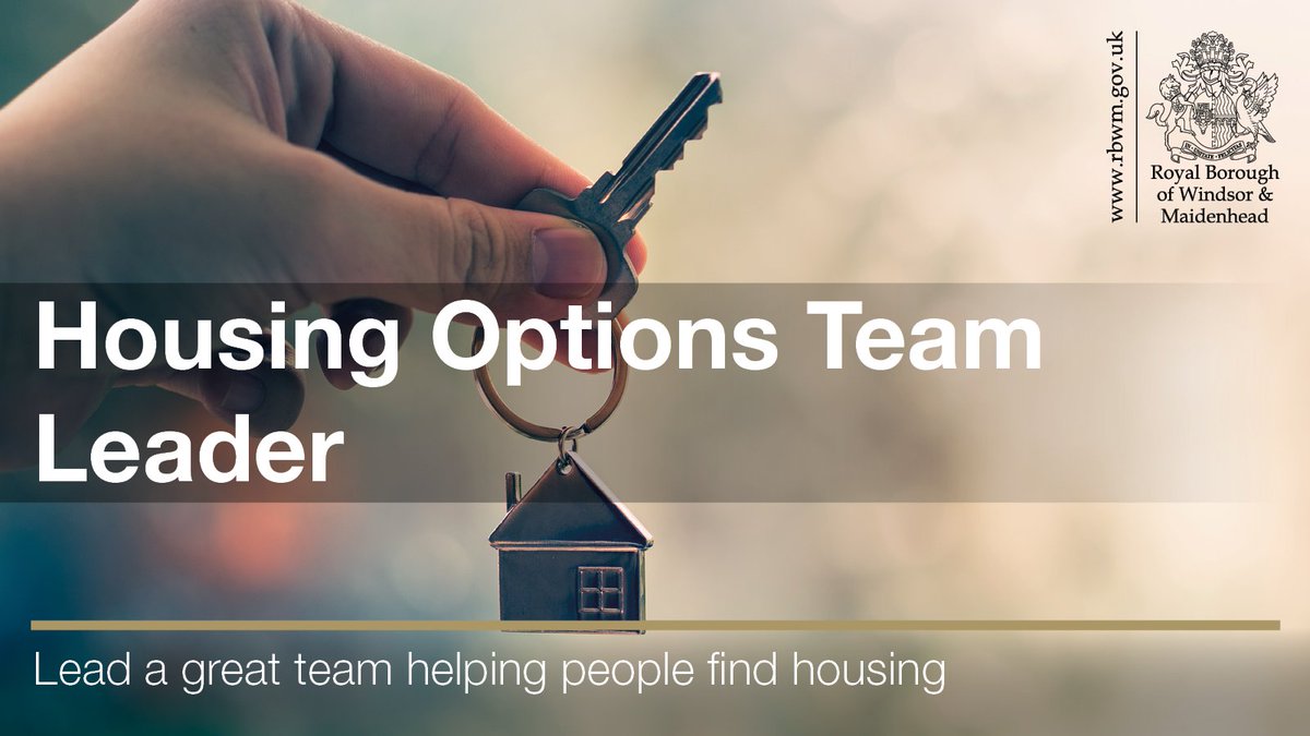 We're looking for a professional with experience in Housing Options and addressing homelessness to join our Housing Service in the valuable and rewarding role of Housing Options Team Leader. Find out more and apply at: bit.ly/30aTj7r Closing date: 14 November 2021