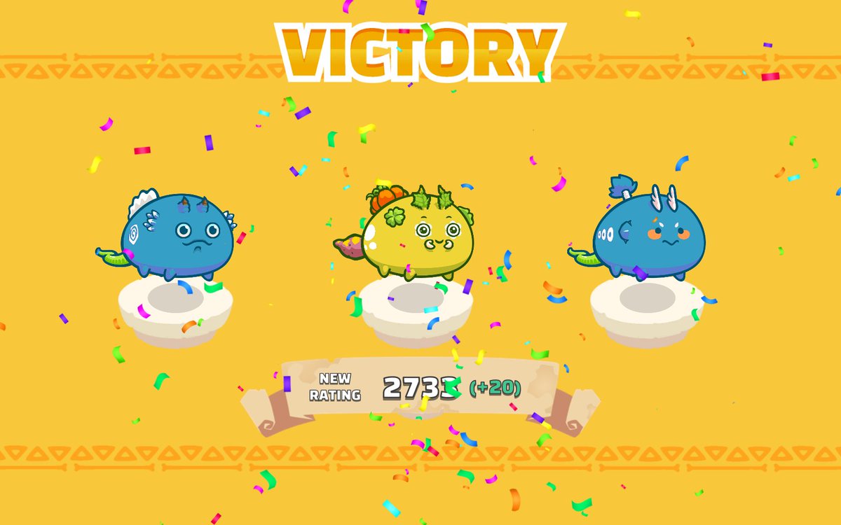 Finally reached 2700! excited to move upwards even more and compete with the best! <a href="/AxieInfinity/">Axie Infinity</a>