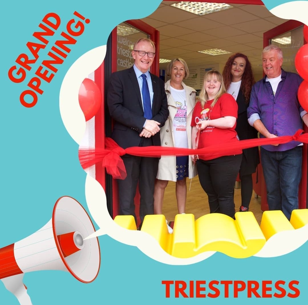 TriestpressCLG's tweet photo. WE'RE OPEN!! Roscommon saw the opening of our second branch in Castlerea Co. #Roscommon
5 new supported employment roles
6 new training placements
The same quality print and design
#printforgood #inclusion https://t.co/oTiXgJw6Uw