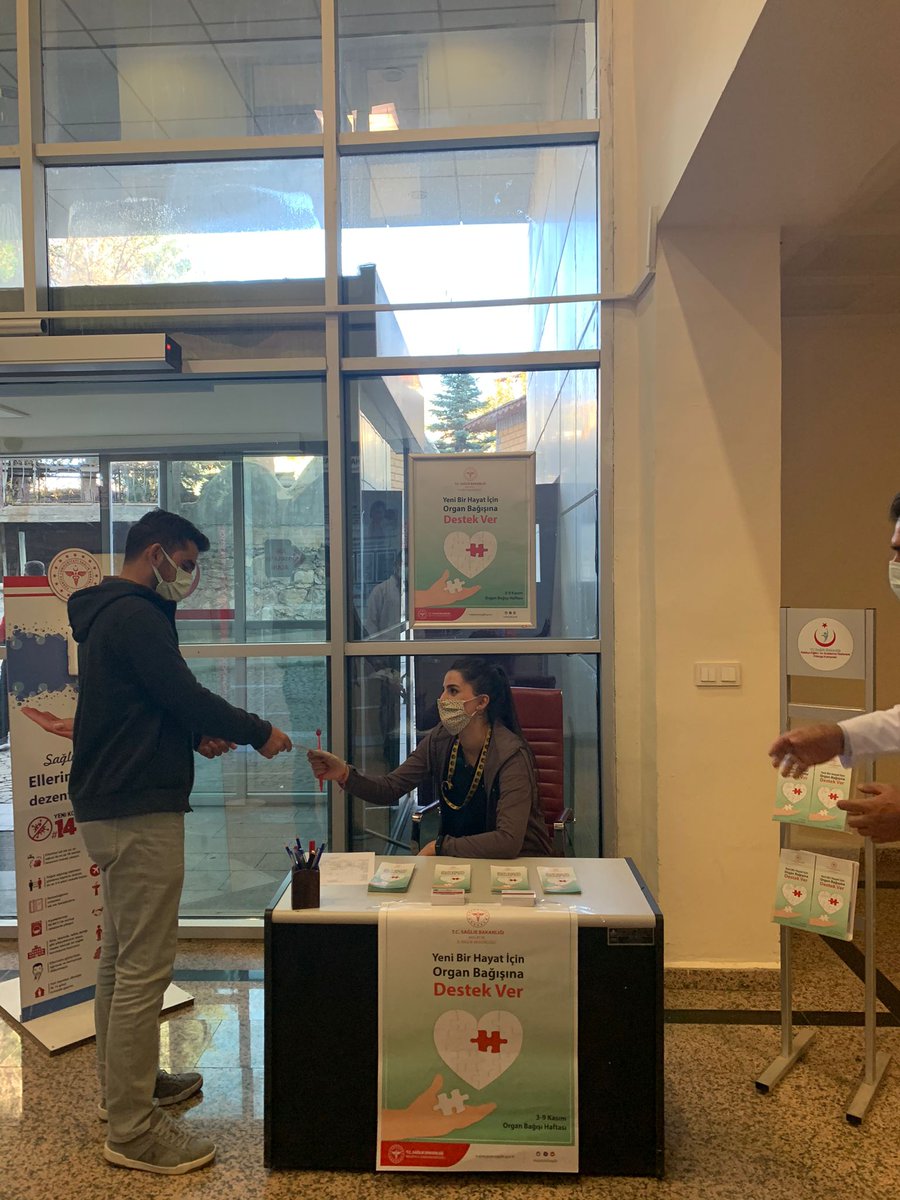 3-9 Kasım Organ ve Doku  Bağışı Haftası Hakkında hasta, hasta yakını ve çalışanlara bilgi verildi