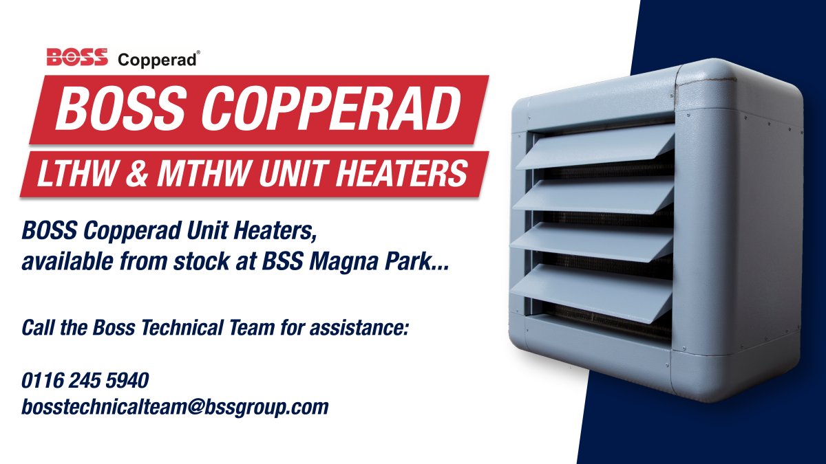 BOSSCopperad's tweet photo. Whether you need to heat a industrial unit or a distribution centre, you’ll find a BOSS Copperad #unitheater that will do the job.

Our unit heaters are suitable for:
👉Factories
👉Warehouses
👉Industrial Buildings
👉Distribution Centres

#HVAC #heatingproject #heating https://t.co/ePdsGXleAM