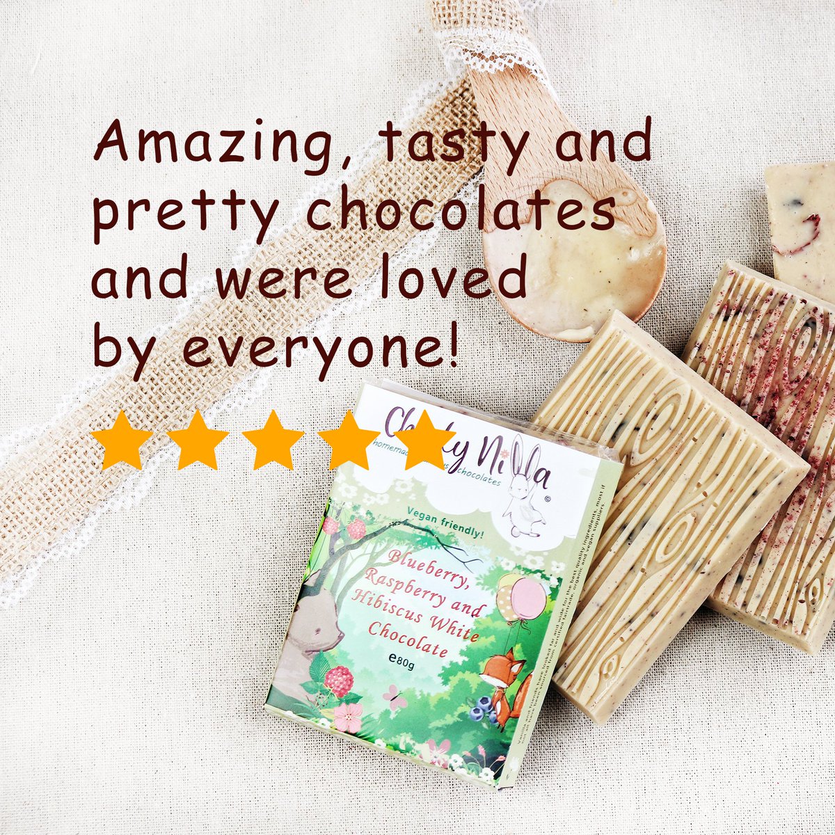 CheekyNilla's tweet photo. "Amazing, tasty and pretty chocolates, ordered for my brother's wedding as wedding favors, went down a treat and were loved by everyone! Very accommodating and really easy to liaise! 😊 Thank you very much!" ⭐⭐⭐⭐⭐
https://t.co/cYUxyiMyJN

#veganwedding #weddingideas #Vegan https://t.co/b3YvZVALJZ